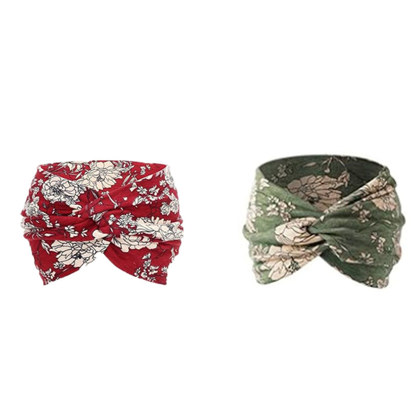 Boho Style & Paisley Print Hair Band Wide Elastic Hair Band【2PC】