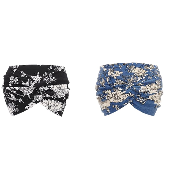 Boho Style & Paisley Print Hair Band Wide Elastic Hair Band【2PC】