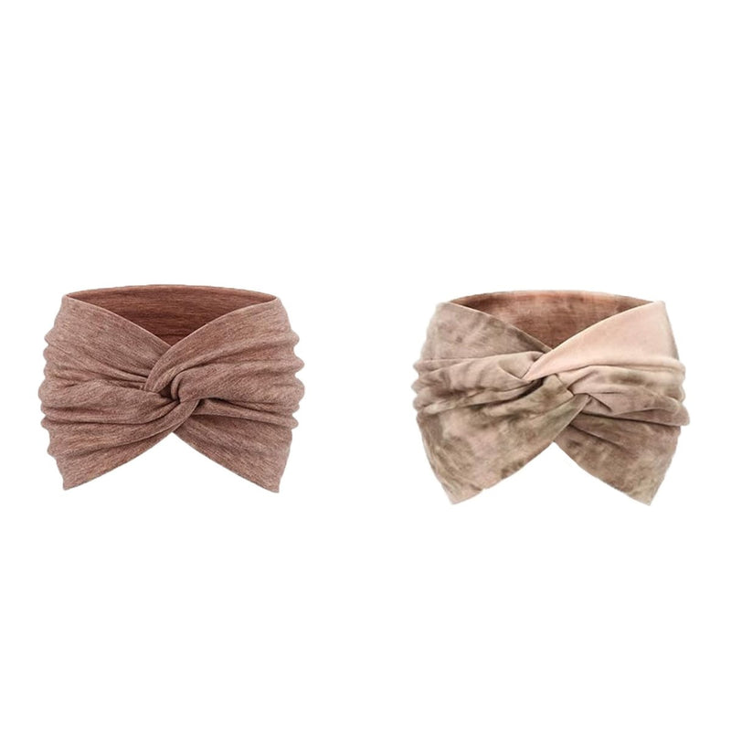 Boho Style & Paisley Print Hair Band Wide Elastic Hair Band【2PC】